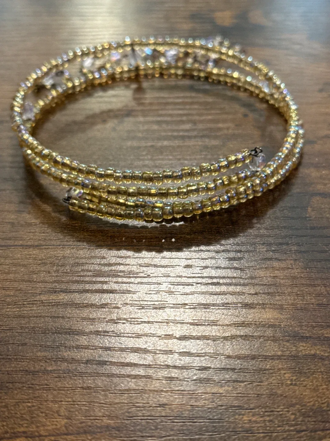 Beaded Choker with Dangles - Gold image indicator(2)