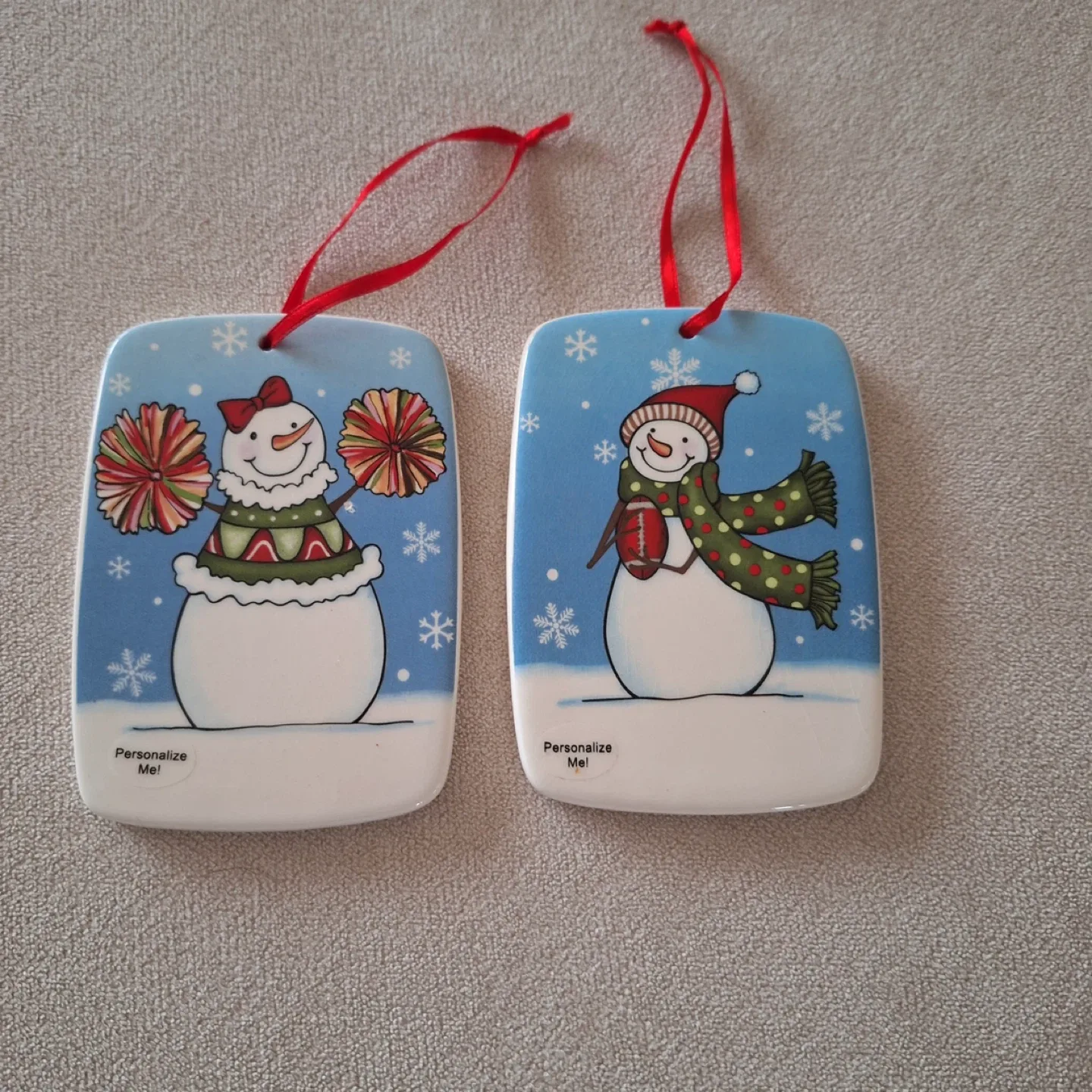 Ganz Snowman Ornament Set of 2