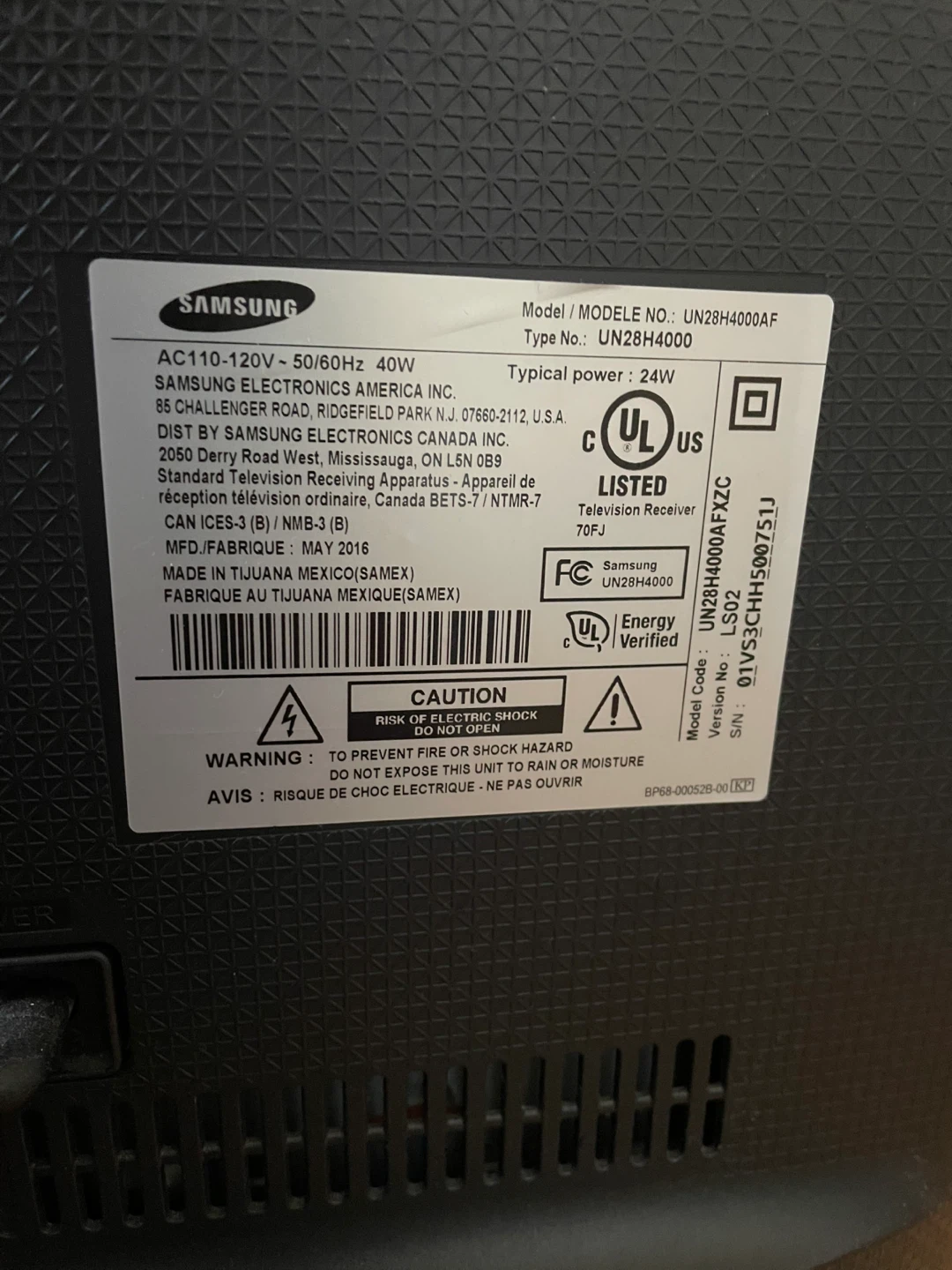 Samsung UN28H4000AF 28" TV - photo 3