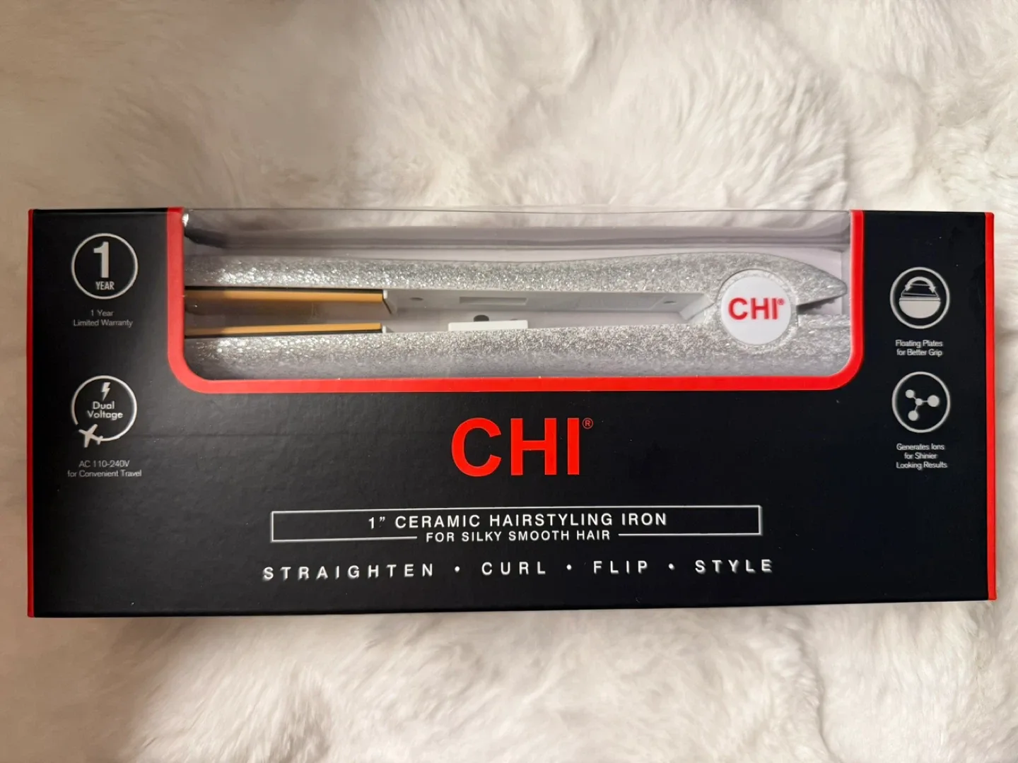 New CHI 1" Ceramic Hairstyling Iron - Glitter Glaze