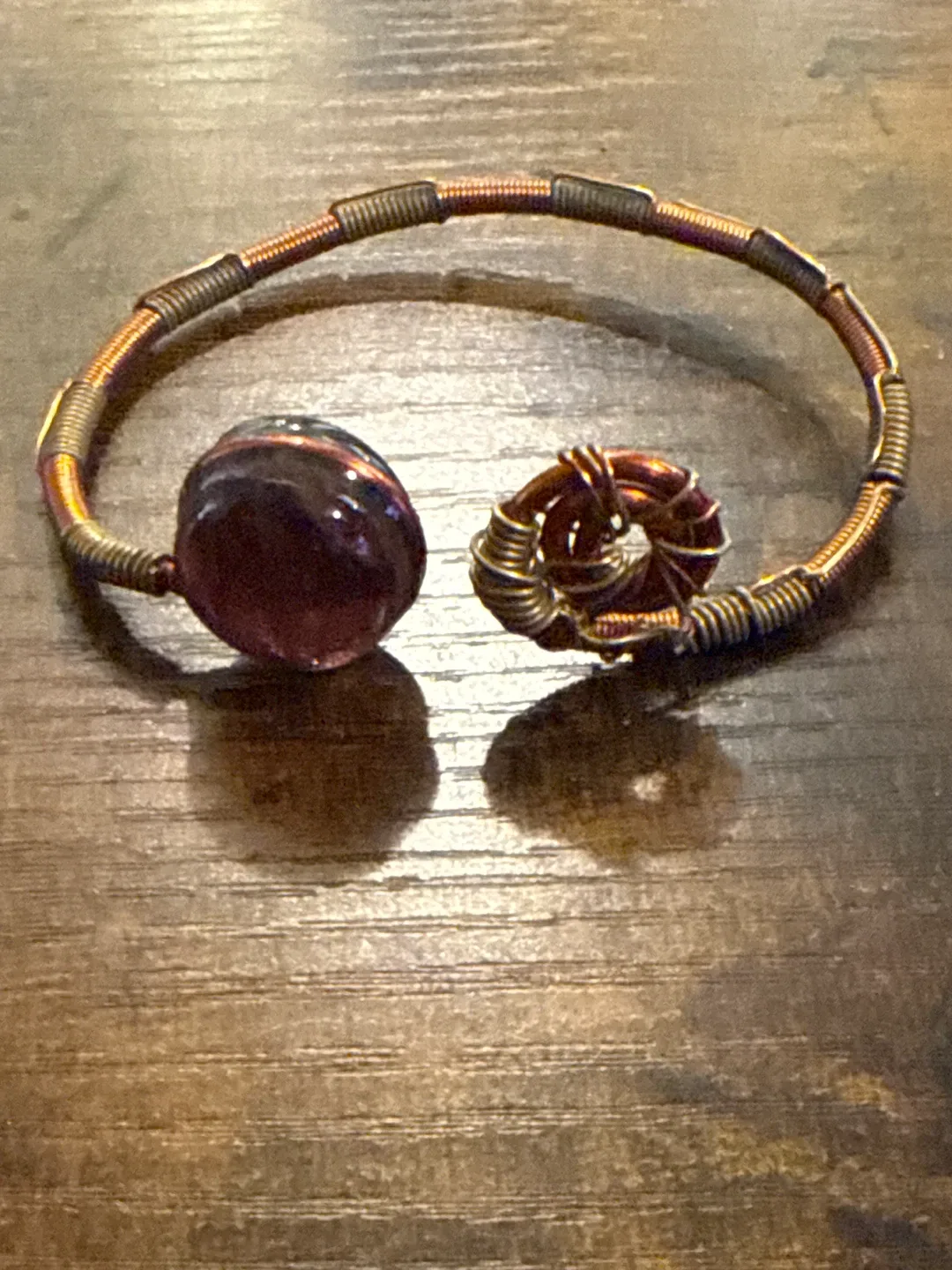 Handmade Wire-Wrapped Bracelet