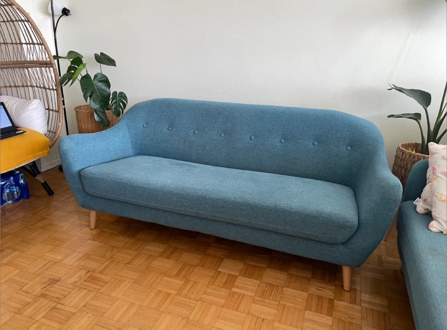 Caila 73.62" Condo Size Sofa - Blue