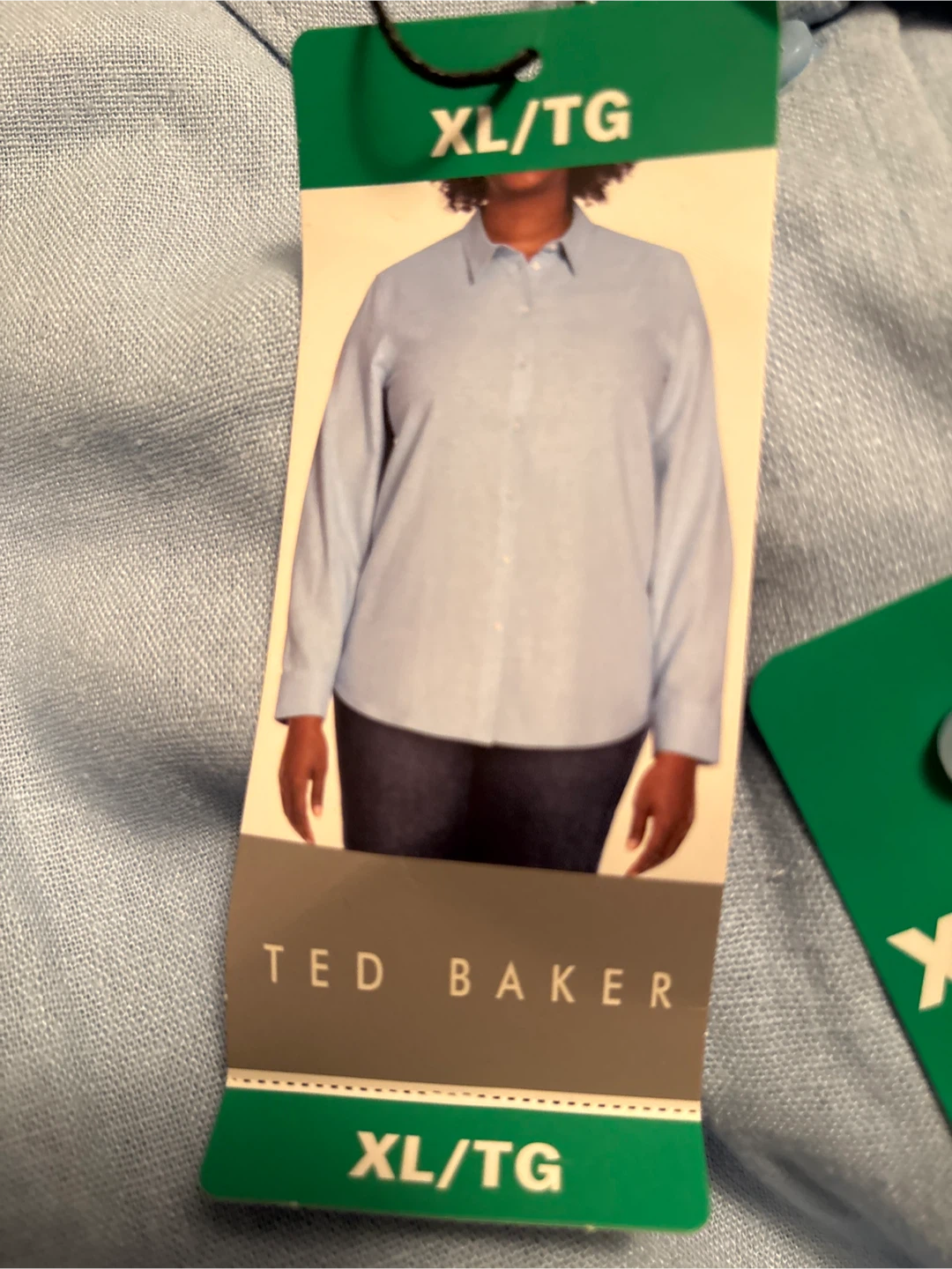 Ladies Ted Baker Light Blue Shirt - Size XL - New! - photo 2