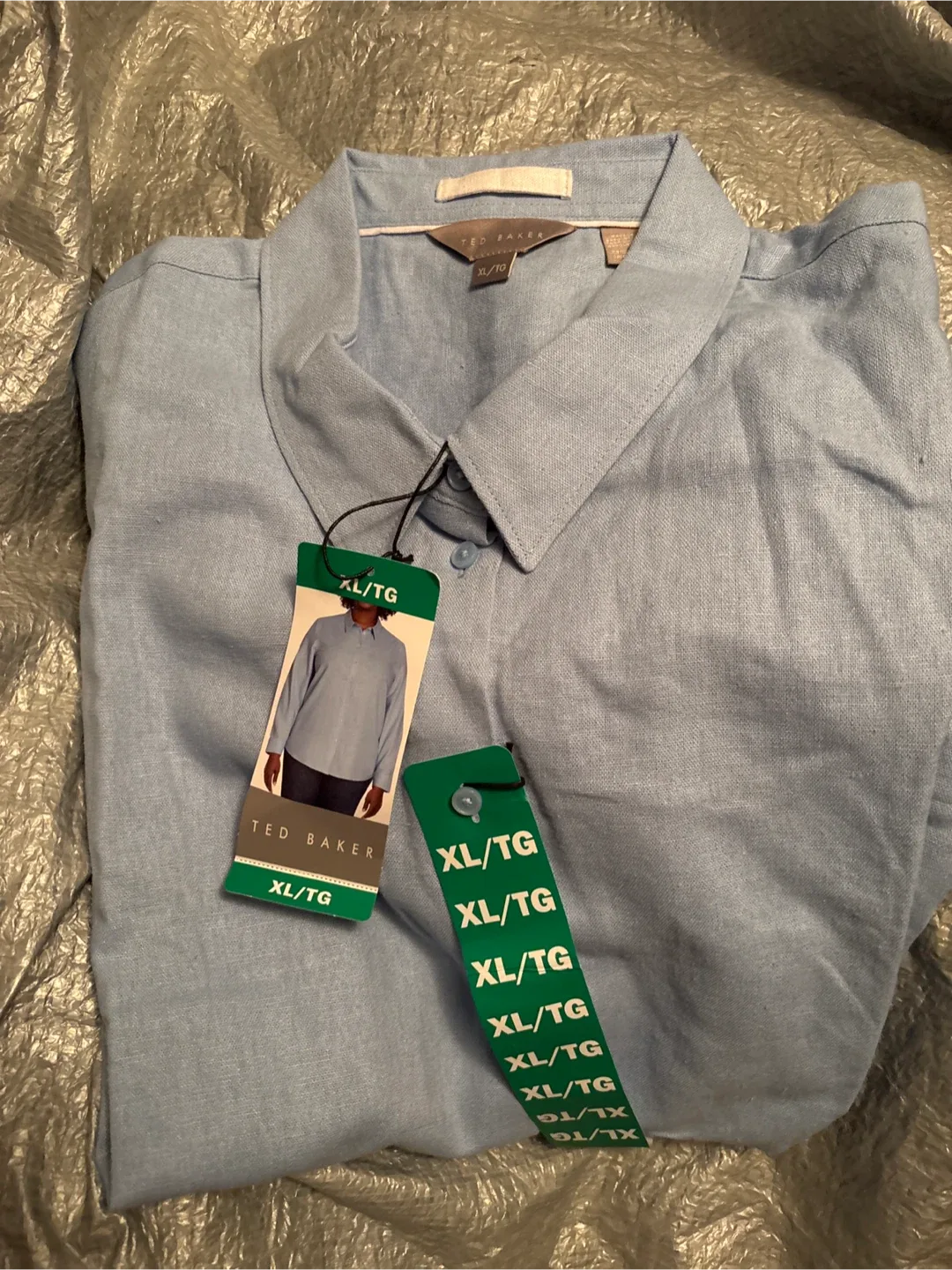 Ladies Ted Baker Light Blue Shirt - Size XL - New!