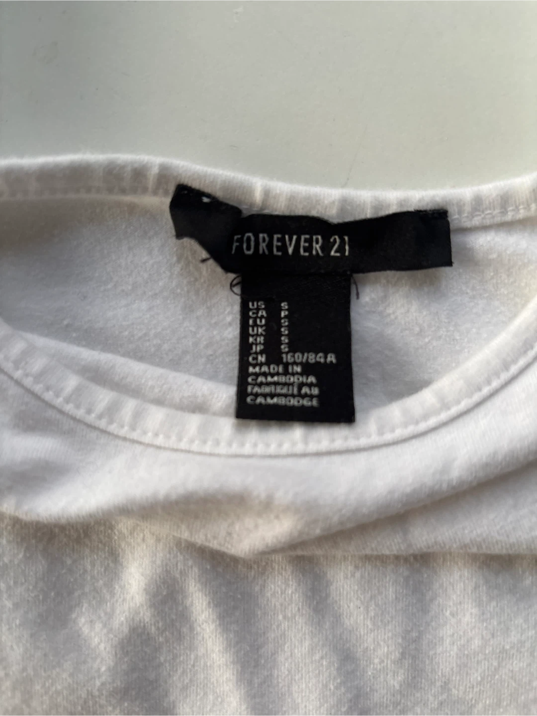Forever 21 White Long Sleeve Top - Size S - photo 3