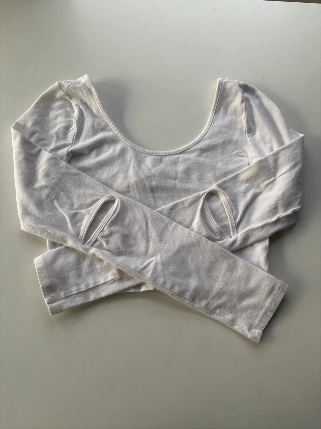 Forever 21 White Long Sleeve Top - Size S image indicator(5)