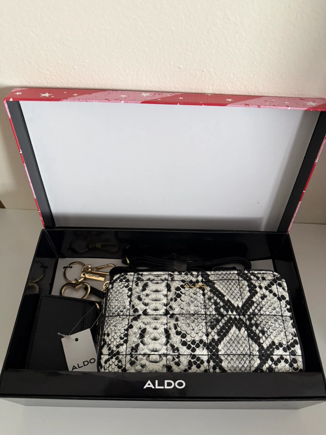 New Aldo Snakeskin Print crossbody bag with Box - photo 2