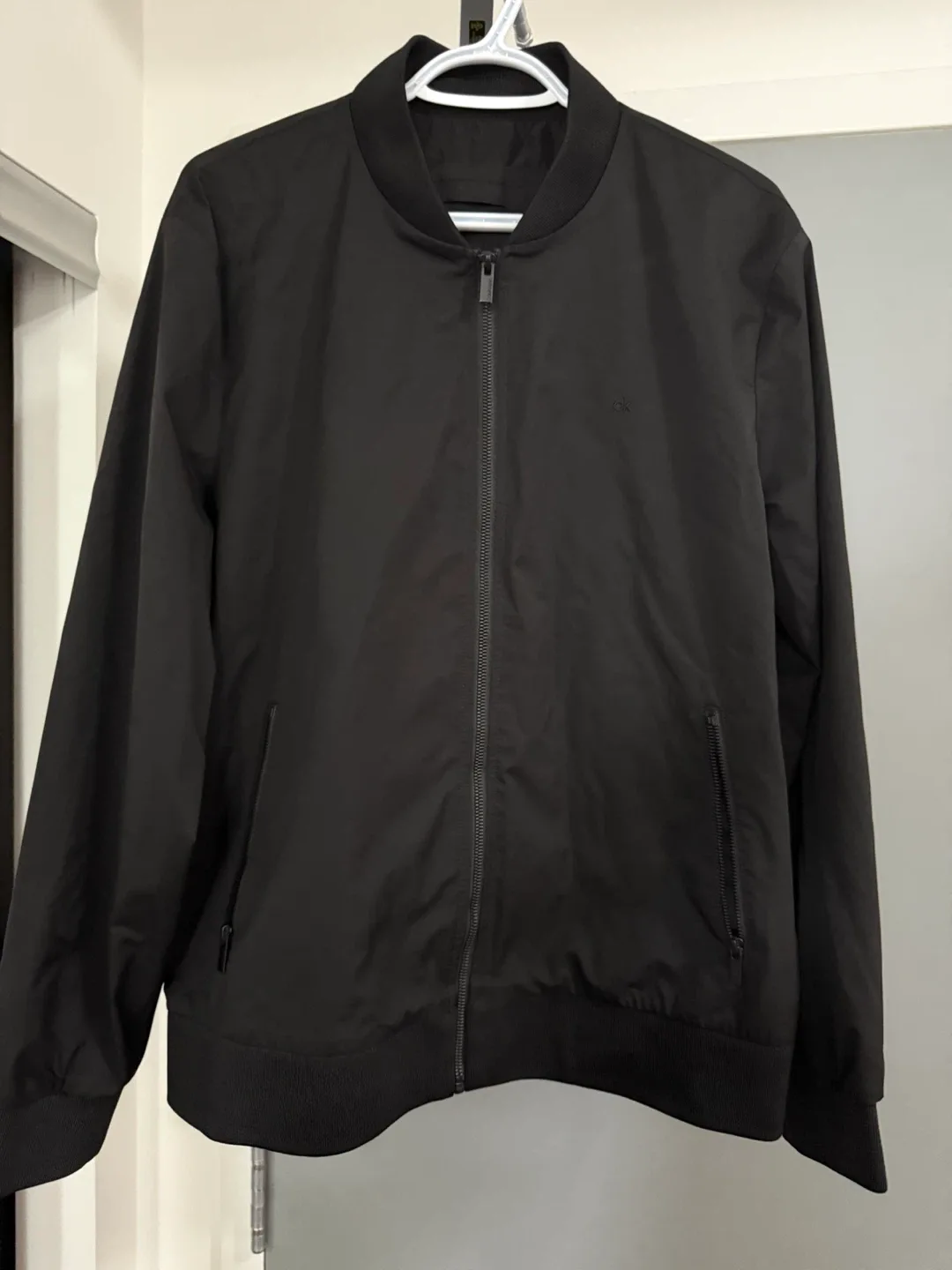 Calvin Klein Black Bomber Jacket - Large