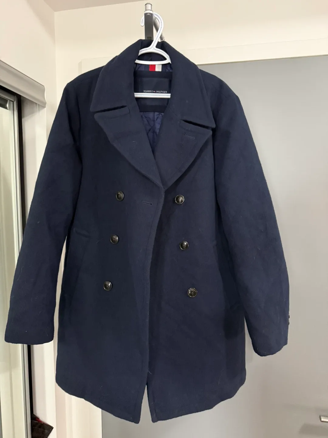 Tommy Hilfiger Navy Blue Pea Coat