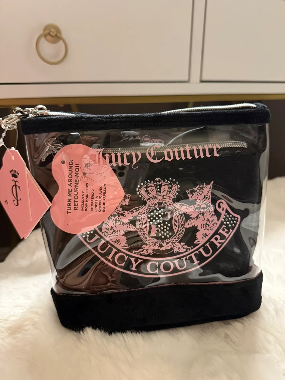 Juicy Couture Black Cosmetic Bag - New
