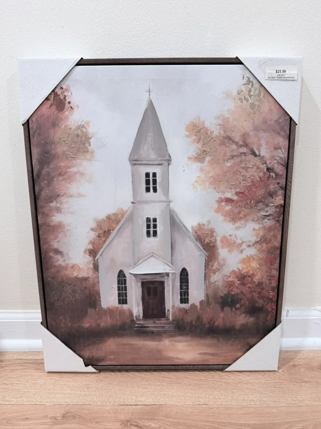 Wall Decor / 16x20in Church Painting