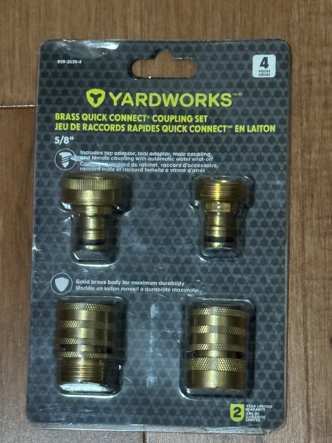 $40 for Yardworks Brass Quick Connect Coupling Set - 4 Pieces