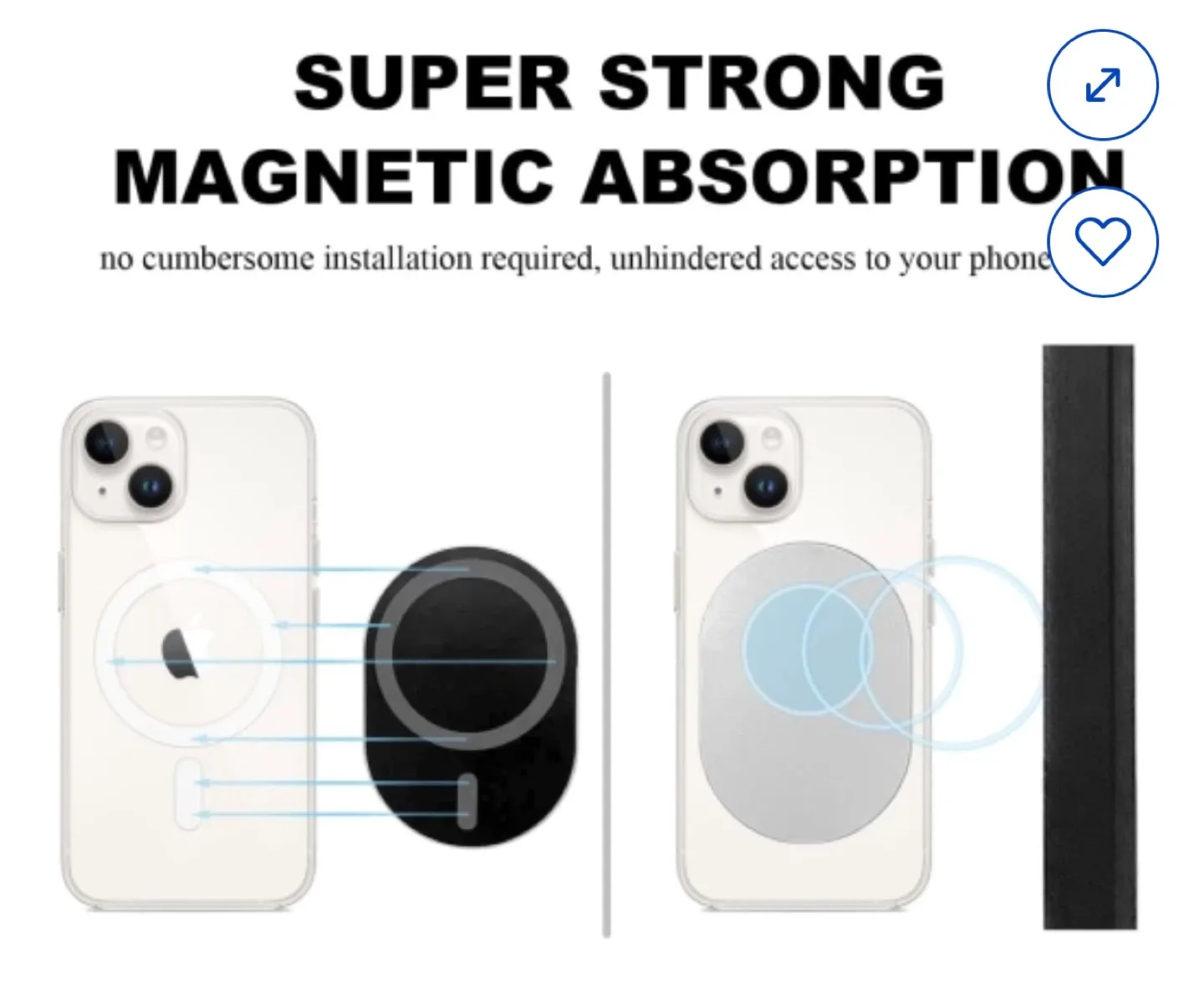 New Silver Golf Magnetic Phone Holder for Magsafe image indicator(5)