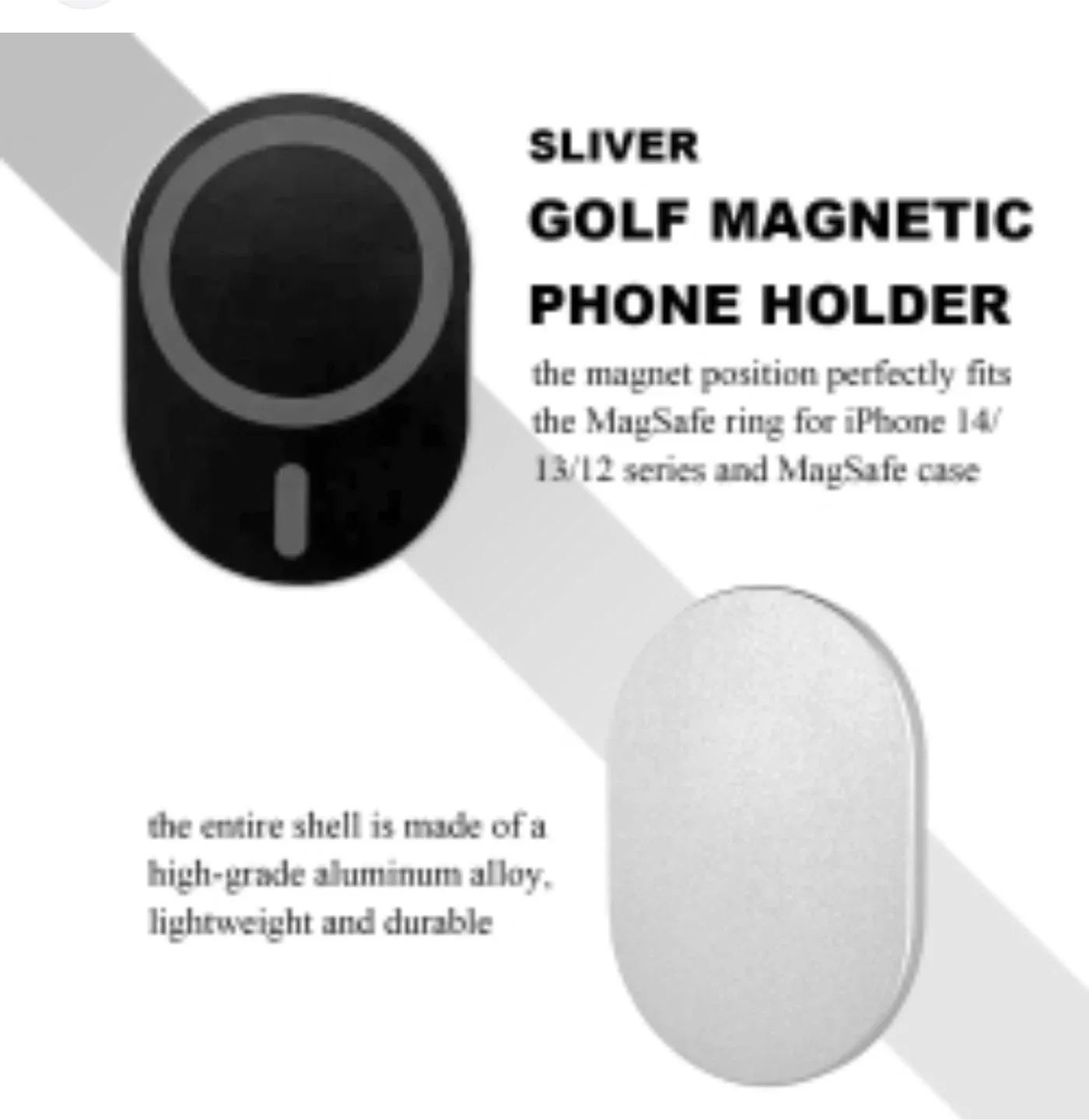 New Silver Golf Magnetic Phone Holder for Magsafe image indicator(3)