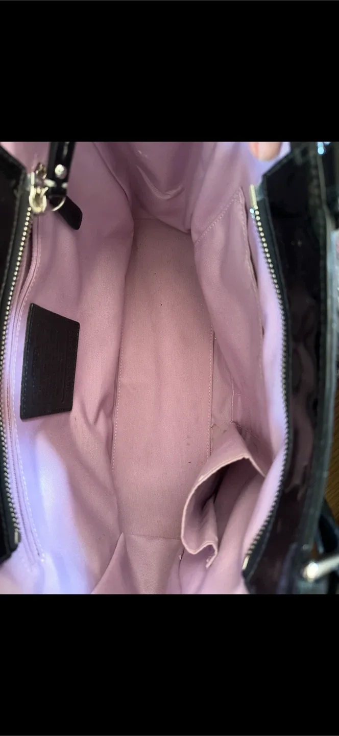 Coach Black Patent Leather Handbag image indicator(4)