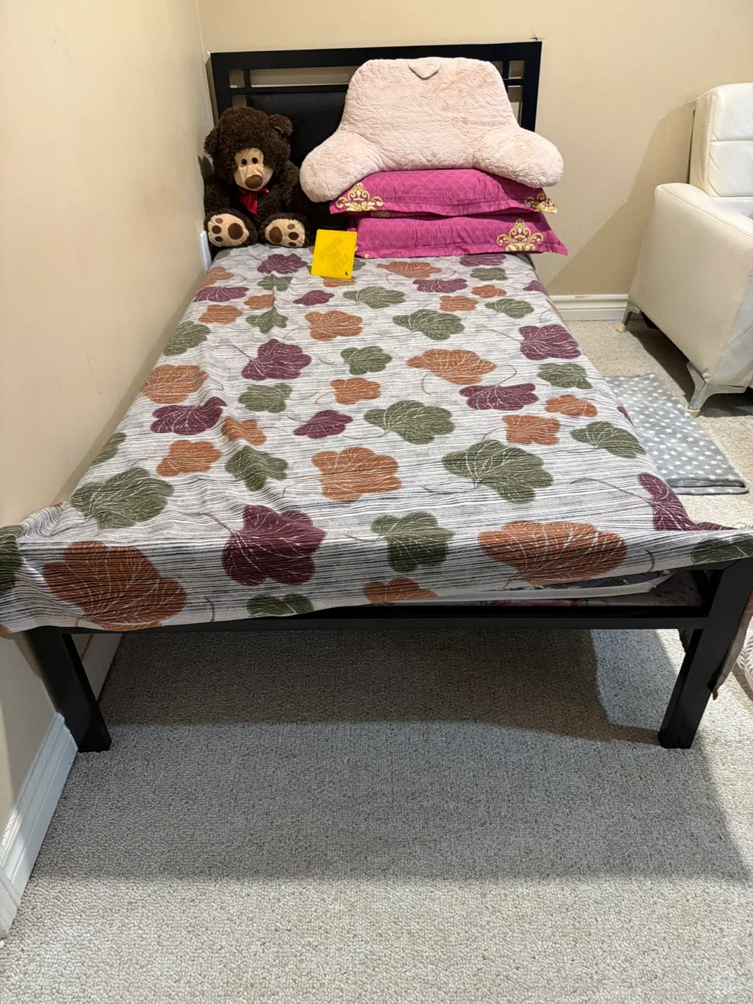 Single Bed Frame with Mattress