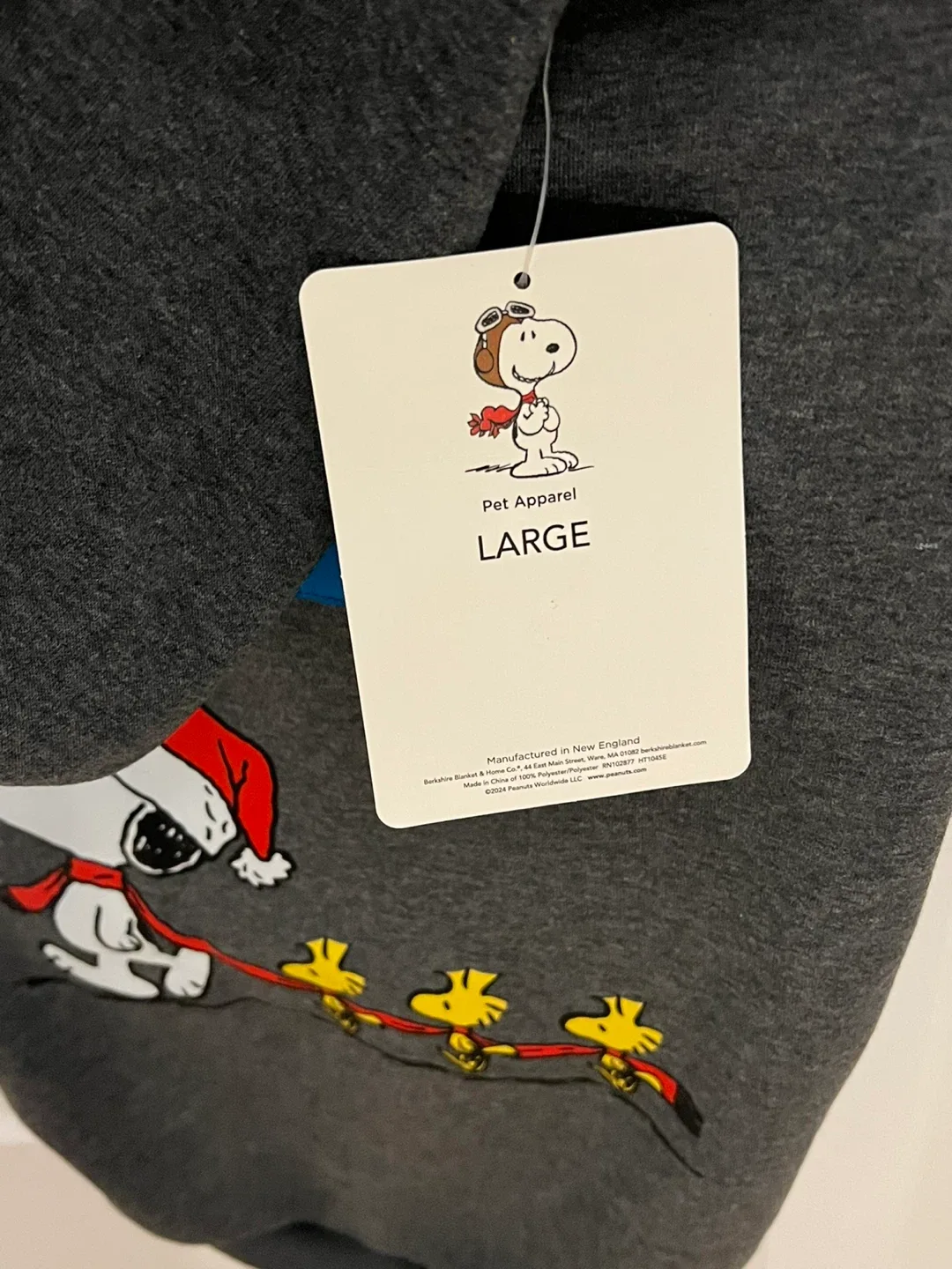 New Peanuts Snoopy Pet Apparel Hoodie - Size Large image indicator(3)