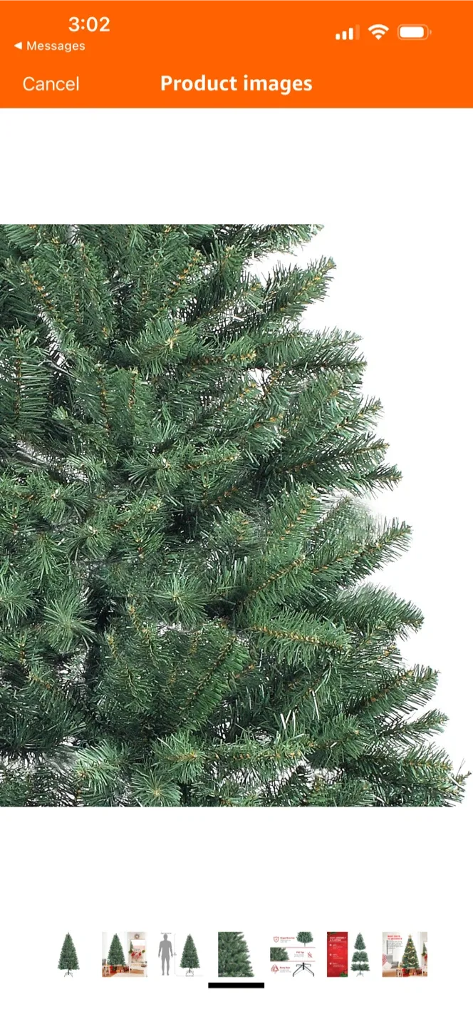 Brand New 6ft. tall Green Christmas Tree New in Box Never Used image indicator(9)