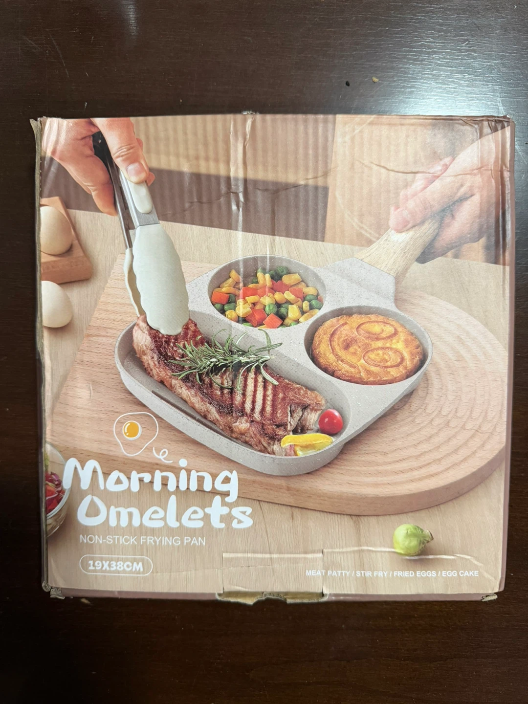 Cyrank Egg Frying Pan - 3 Section Breakfast Pan - photo 5