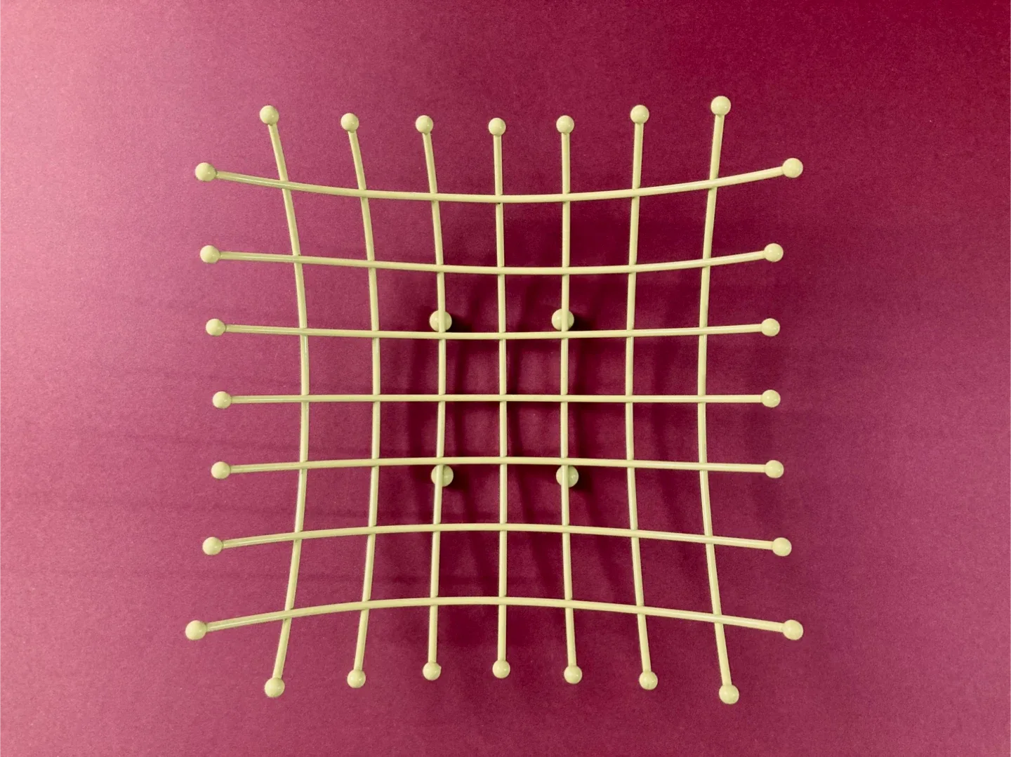 Vintage IKEA Postmodern Wire Fruit Basket in lime green image indicator(2)