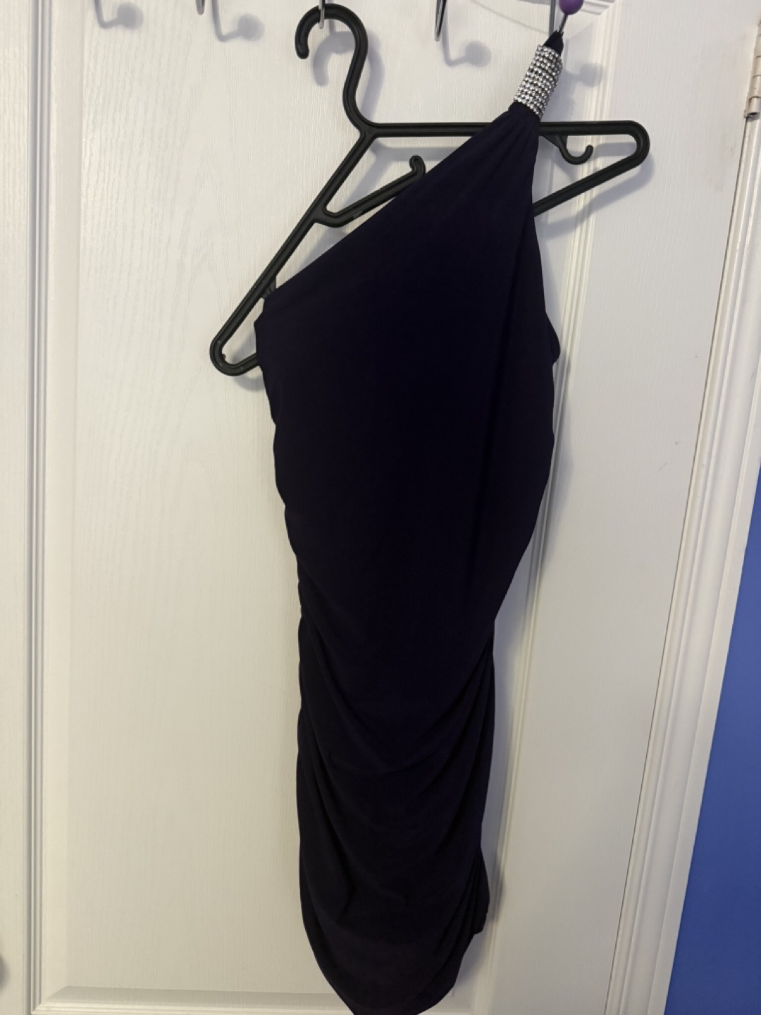 One-shoulder Purple Dress