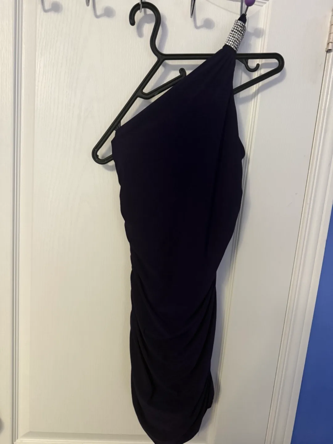 One-shoulder Purple Dress