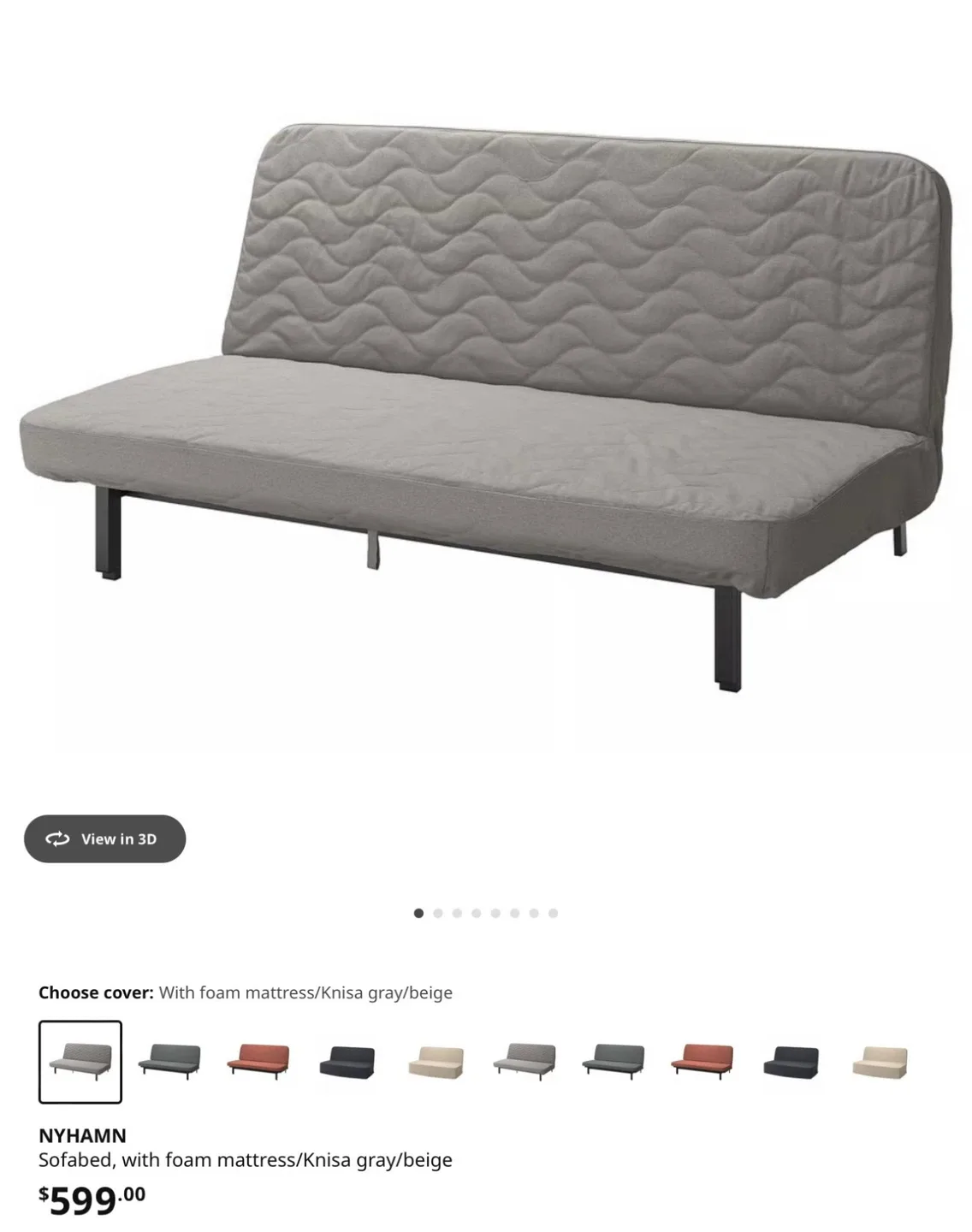 IKEA Beddinge Futon - White Cover image indicator(6)