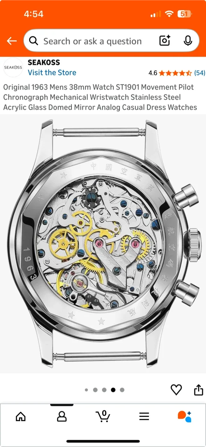 SEAKOSS 1963 Chronograph Mechanical Wristwatch image indicator(3)