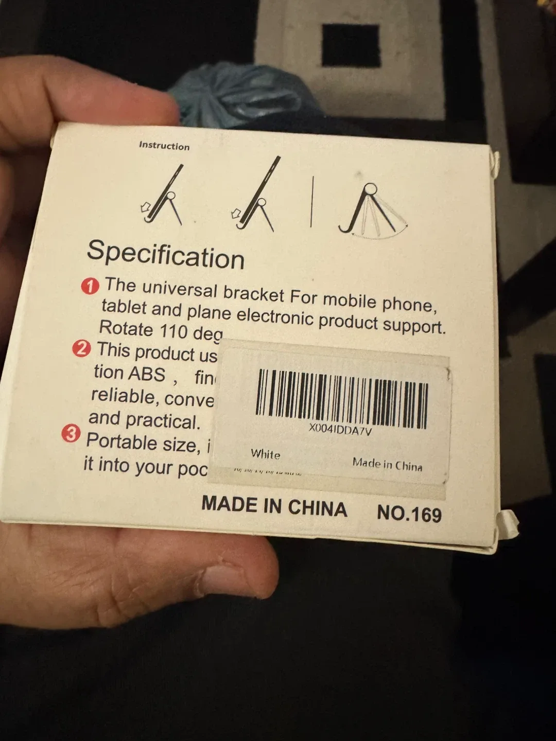 VOVIGGOL Cell Phone/Tablet Stand - Adjustable, Foldable image indicator(2)