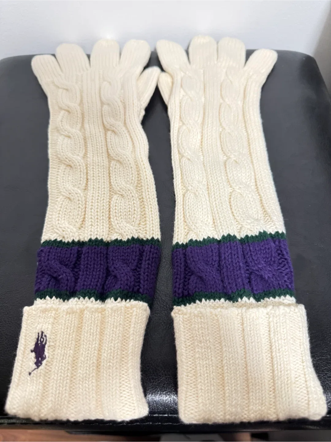 Ralph Lauren Cable Girl Knit Gloves - One Size