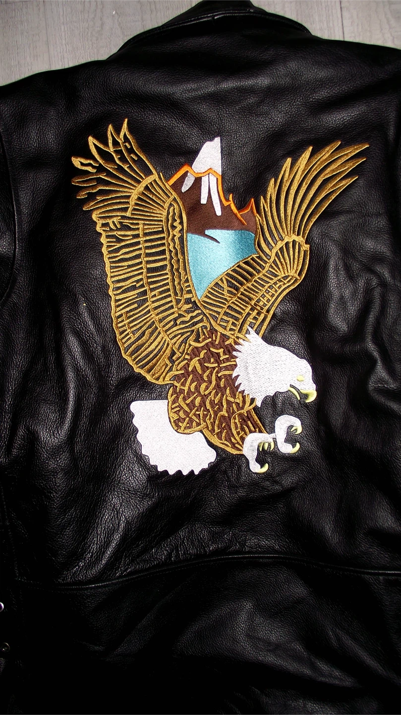 Real Leather Black Biker Jacket - XXL - photo 3
