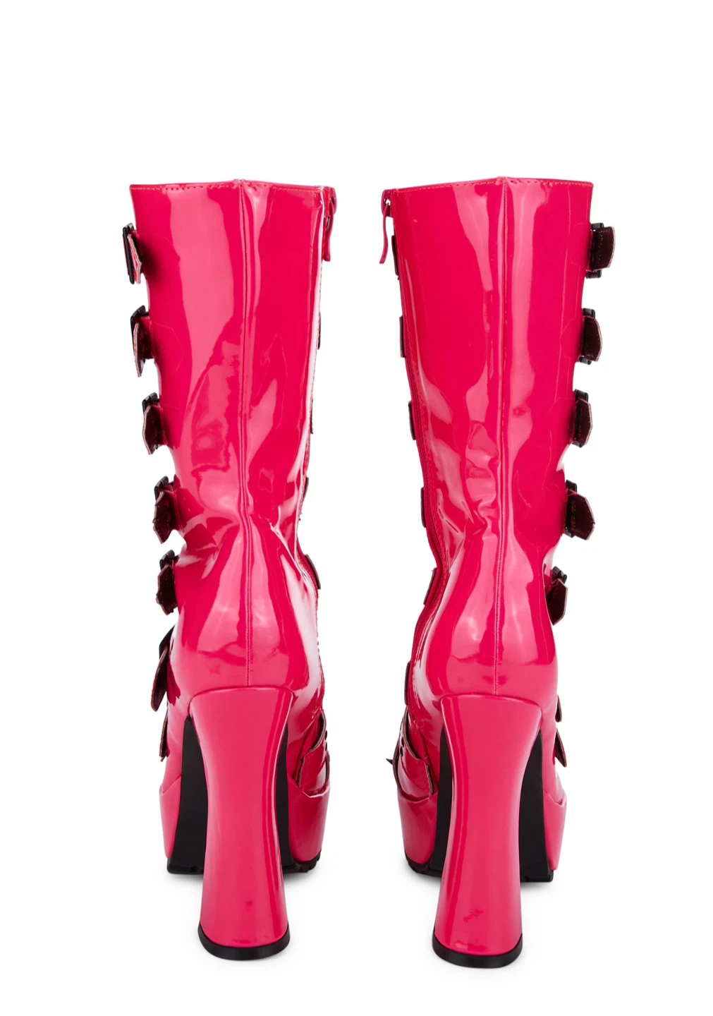 Pink Platform Buckle Boots - photo 5