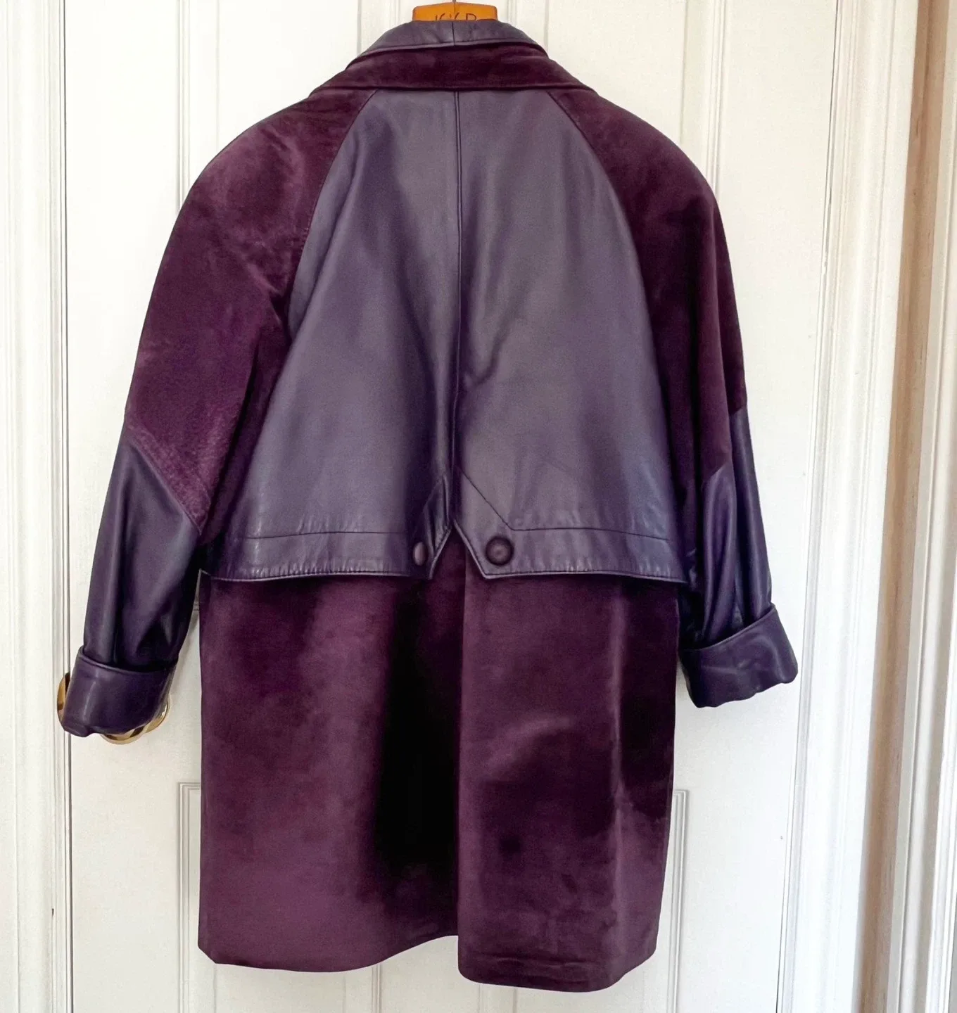Purple Leather & Suede Jacket - Size S/M image indicator(3)