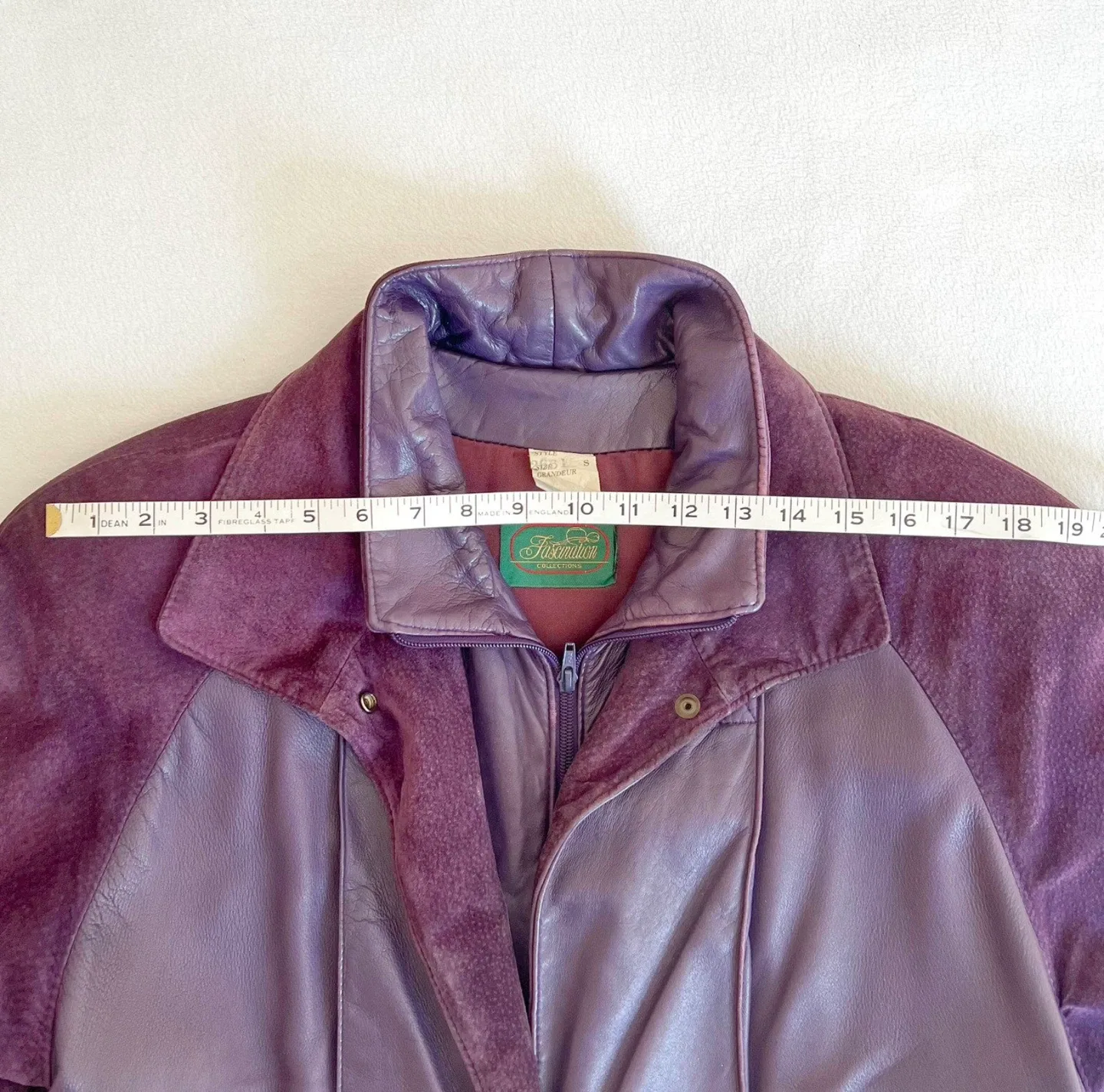 Purple Leather & Suede Jacket - Size S/M image indicator(6)