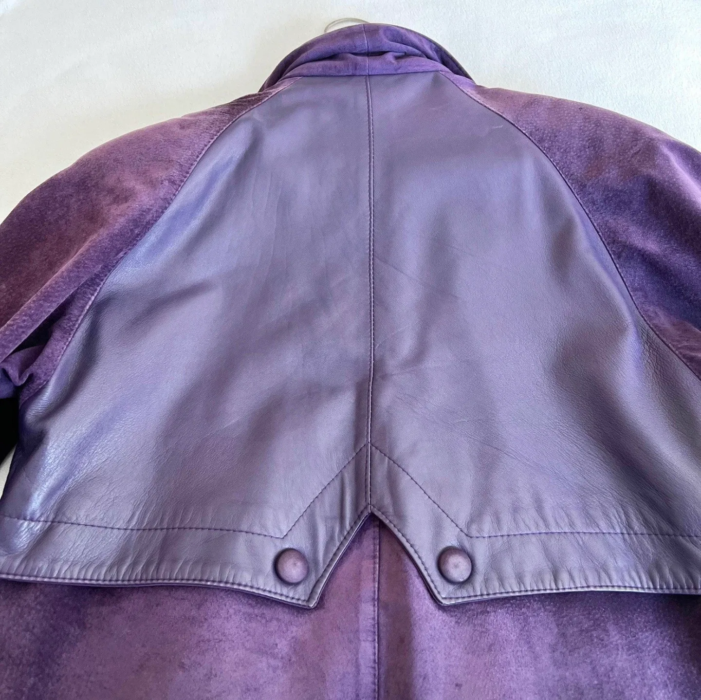 Purple Leather & Suede Jacket - Size S/M image indicator(4)