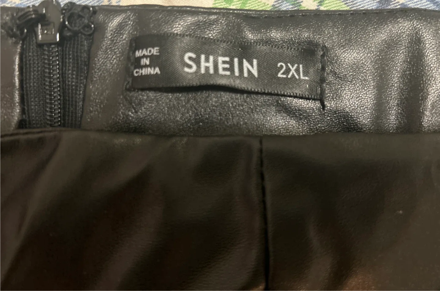 Shein Black Faux Leather Skirt - Size 2XL