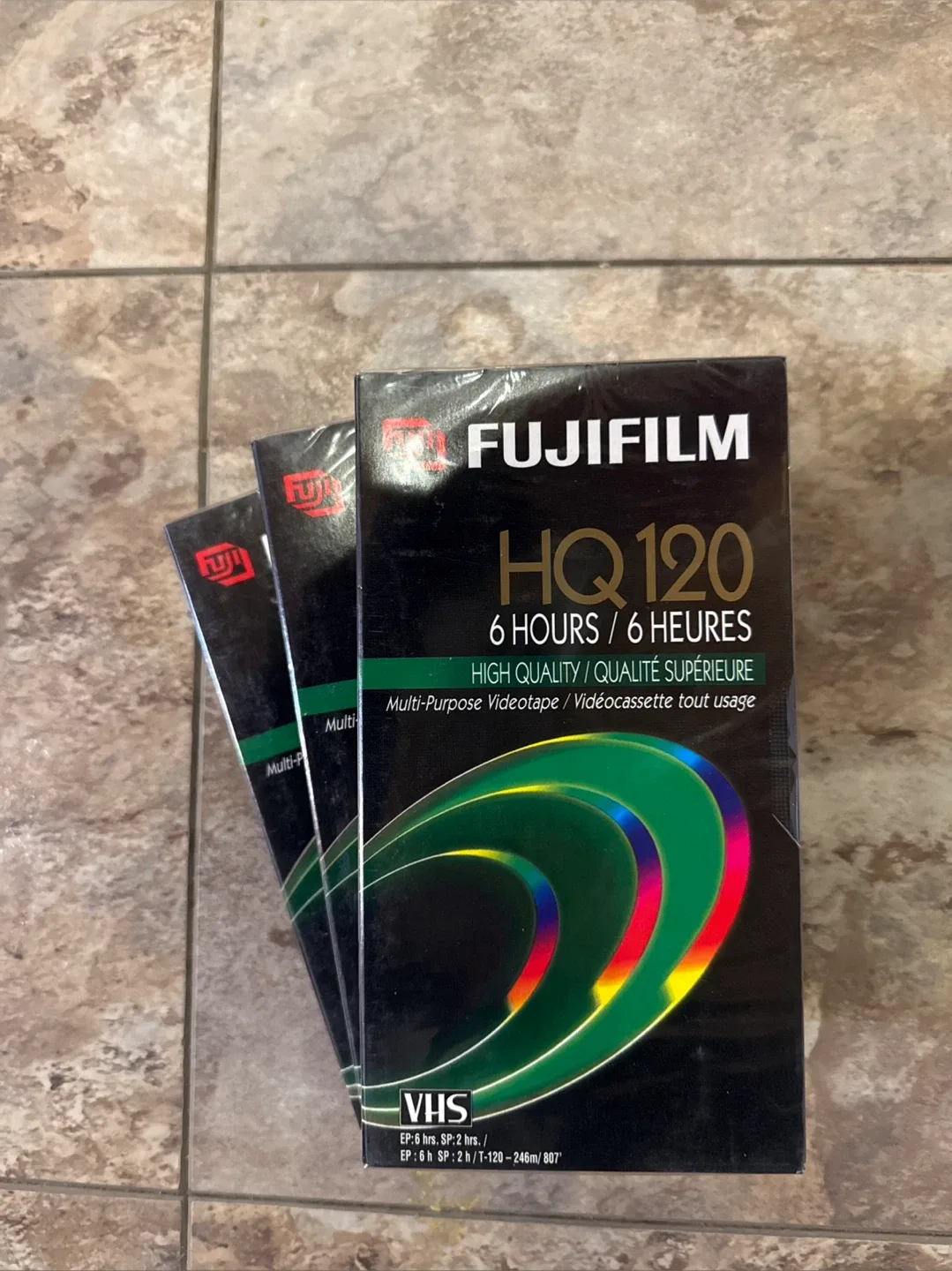 Fujifilm HQ 120 VHS Tapes - 3 Pack