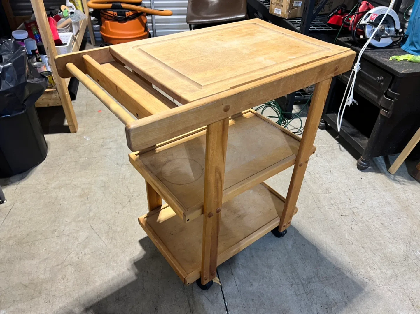 Wooden Kitchen Island Cart