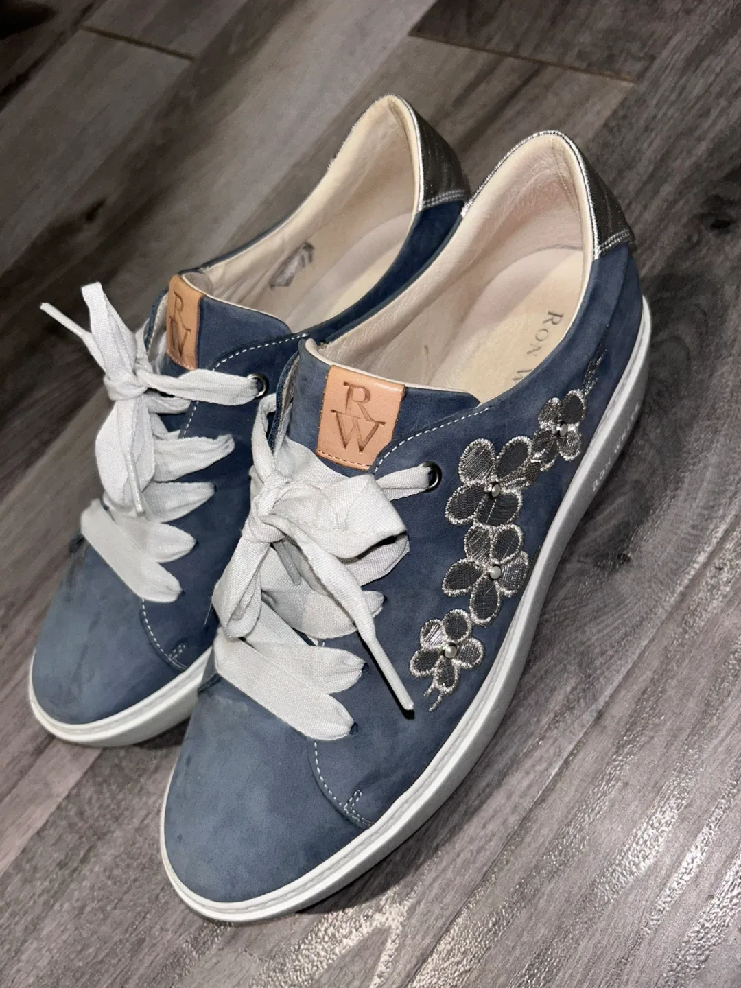 Ron White Blue Suede Sneakers