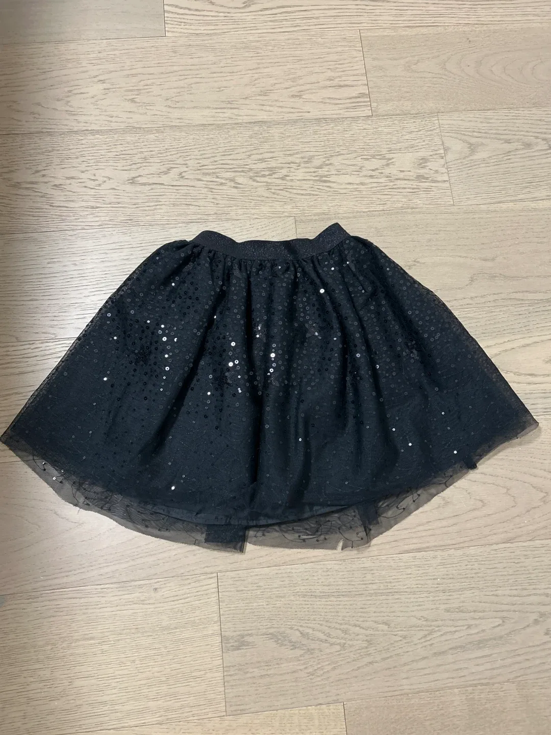 George Black Sequin Skirt - Size L (10-12)