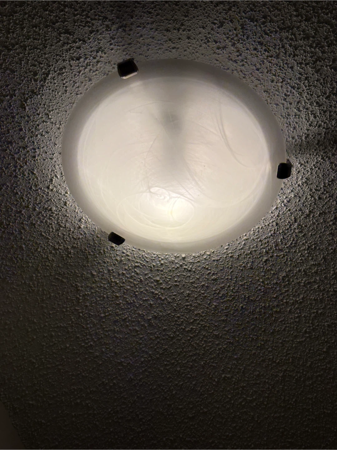 Ceiling Light Fixture - Round White Glass - photo 5