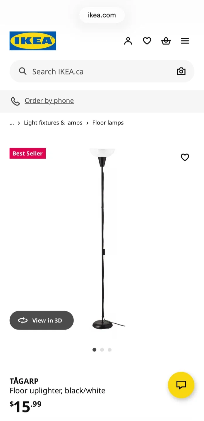 IKEA TÄGARP Floor Uplighter Lamp