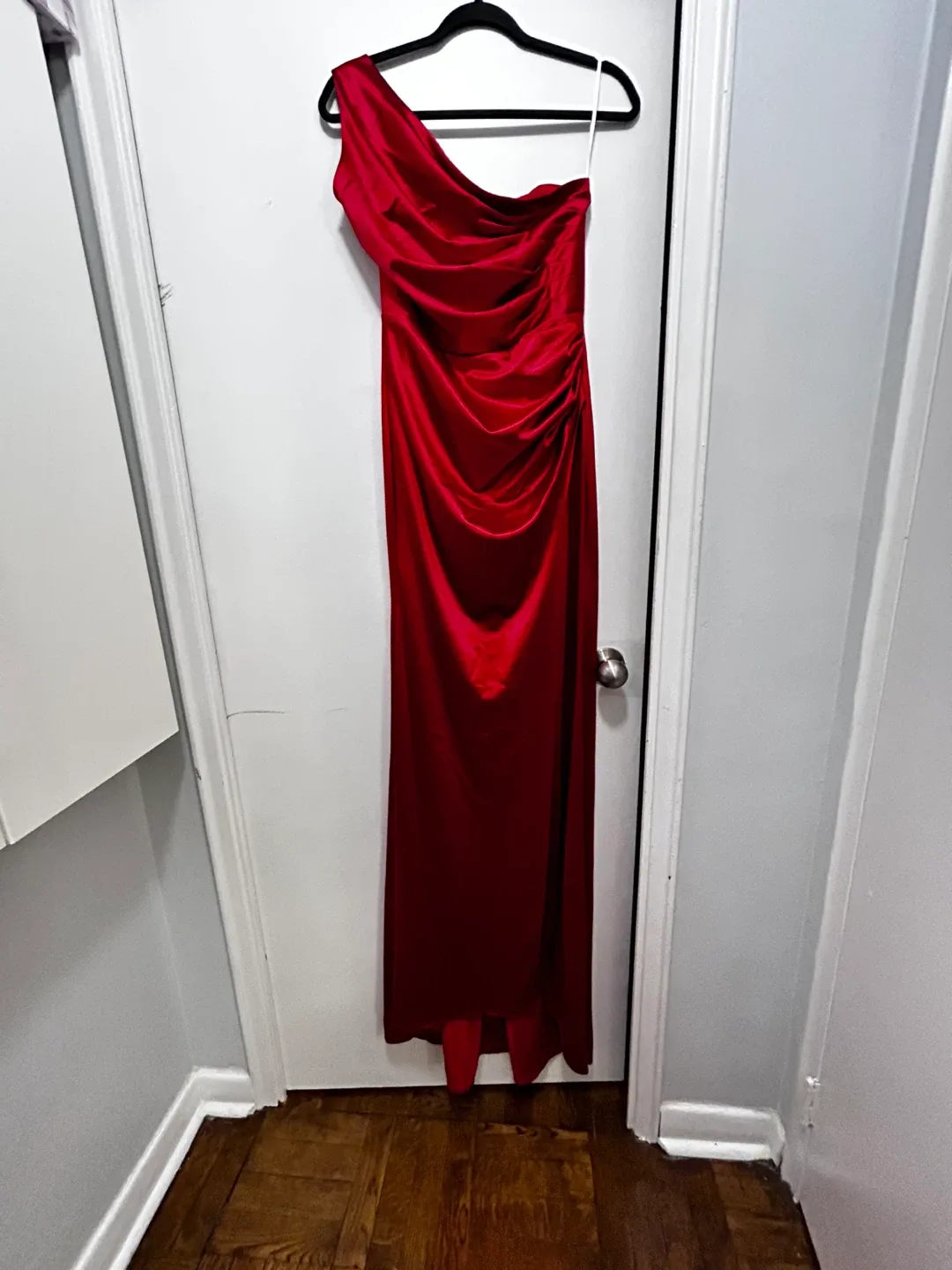 Red One-Shoulder Formal Gown