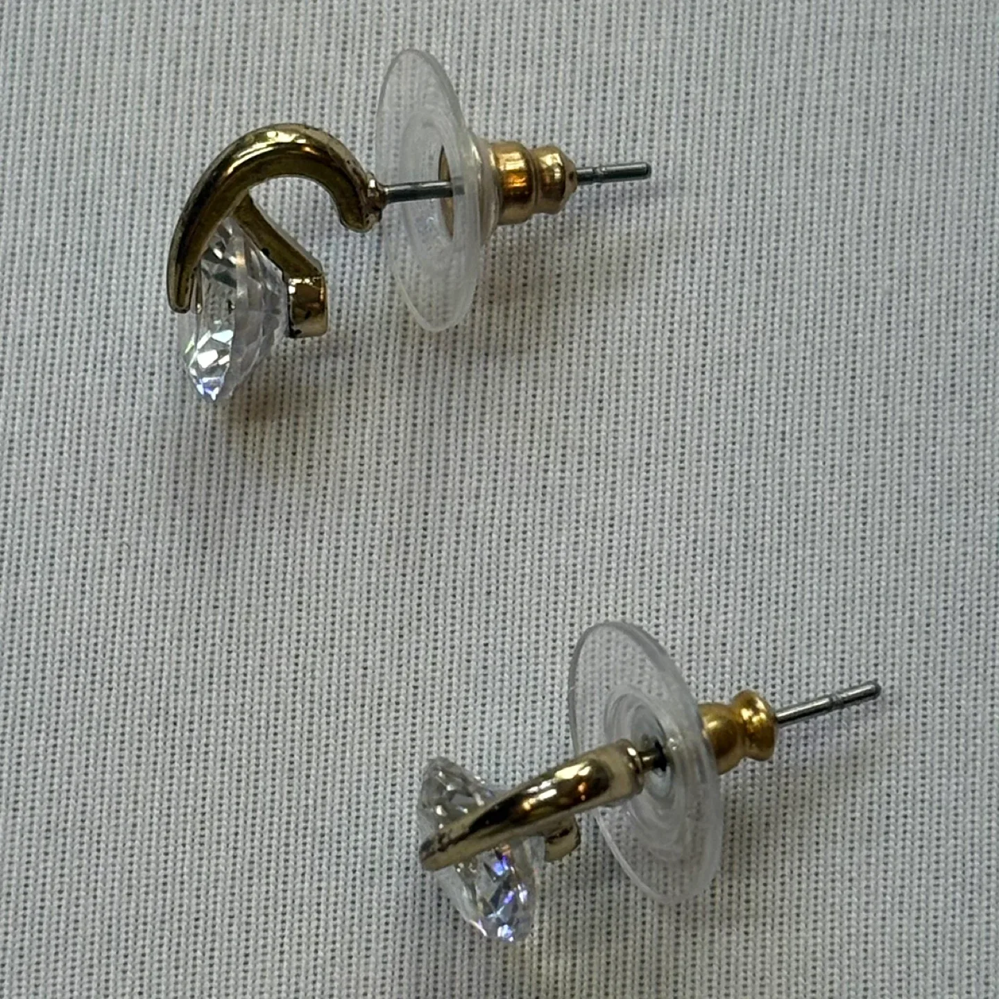 Lily Morgan Gold Crystal Drop Stud Earrings Fashion Jewelry image indicator(4)