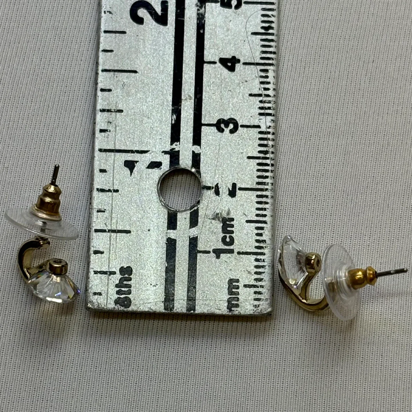 Lily Morgan Gold Crystal Drop Stud Earrings Fashion Jewelry image indicator(5)