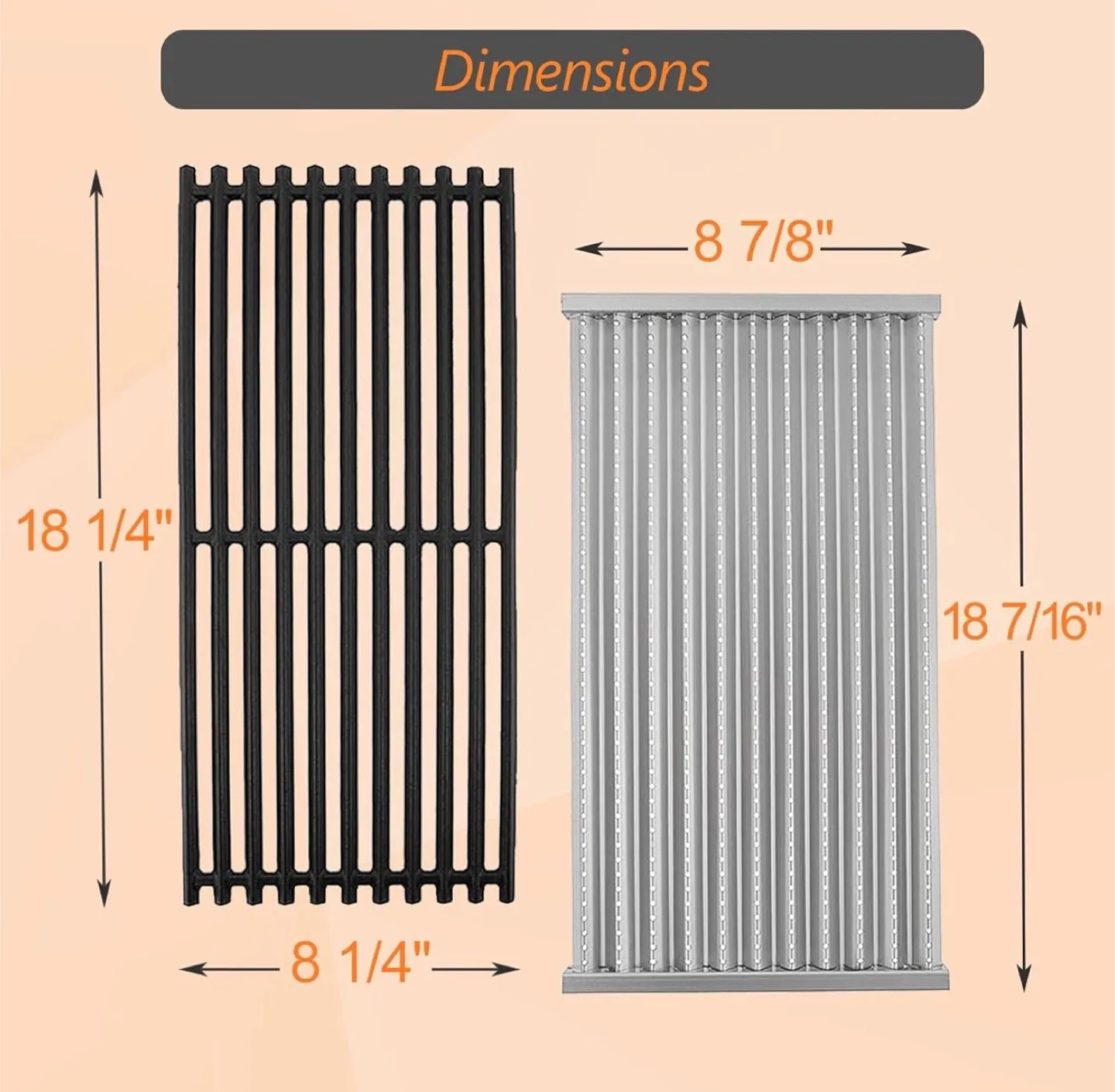 NEW Grill Grates for Charbroil Tru-Infrared Models image indicator(7)