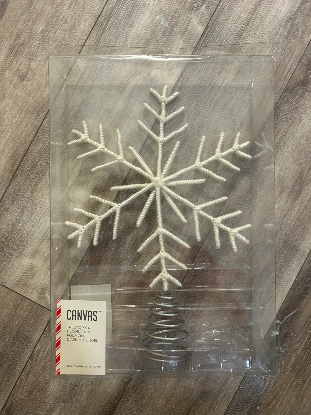 CANVAS Christmas Tree Topper Decoration - 12"