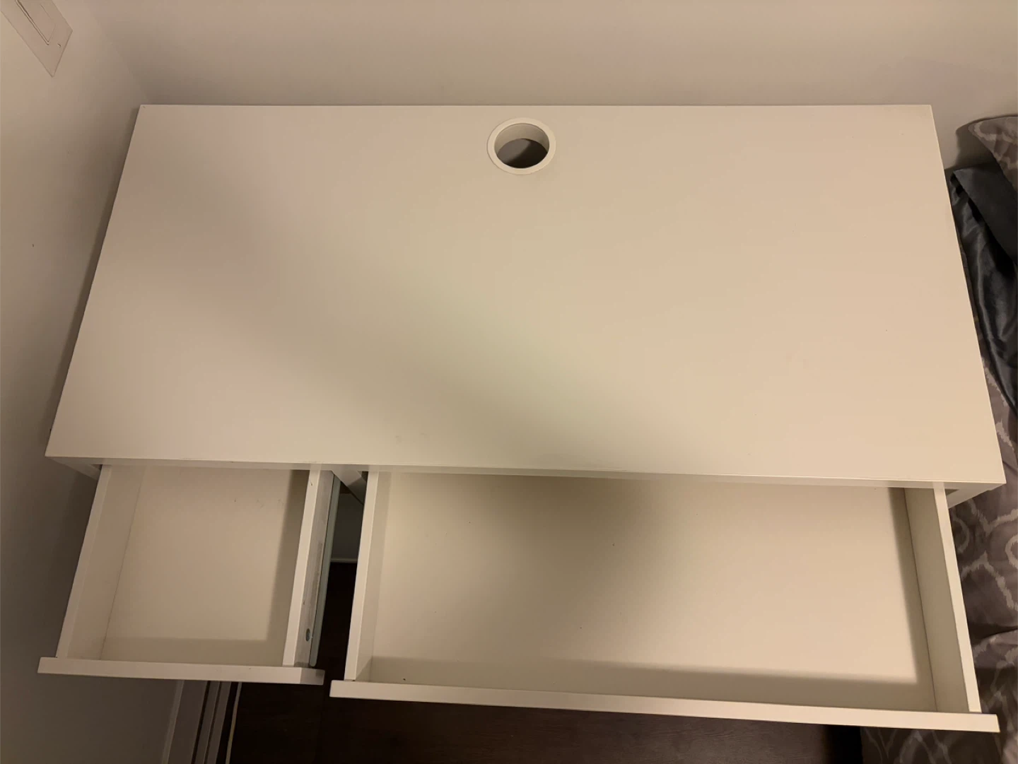Ikea Micke Desk with 2 drawers & cabinet $75 - photo 2