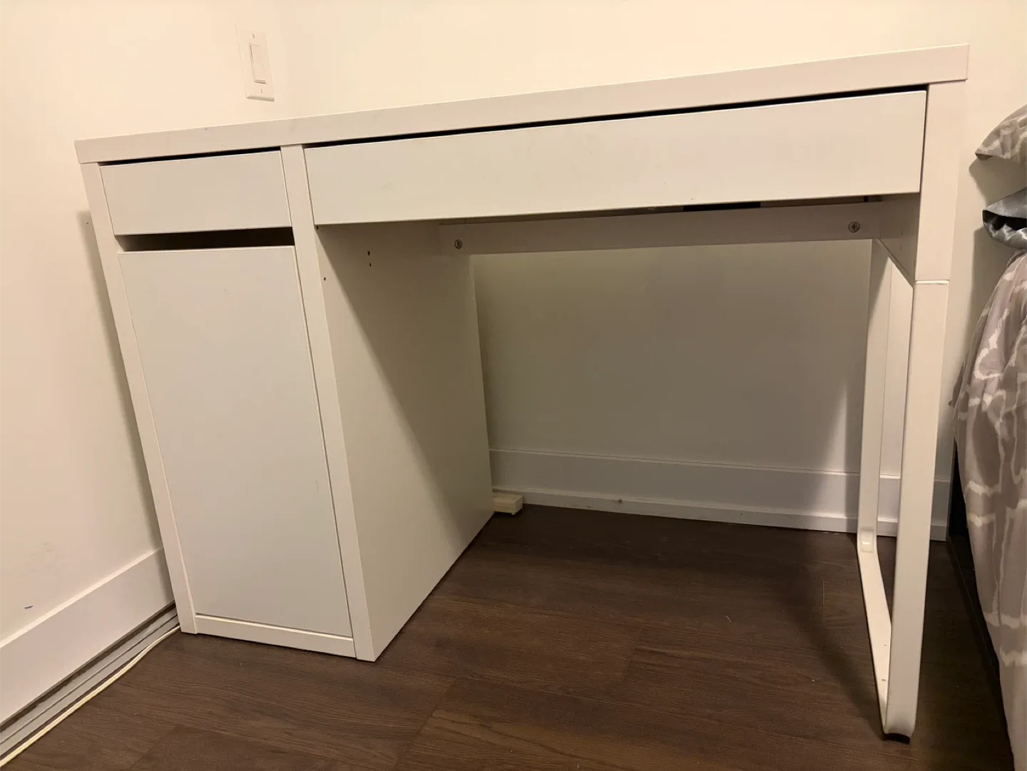 Ikea Micke Desk with 2 drawers & cabinet $75