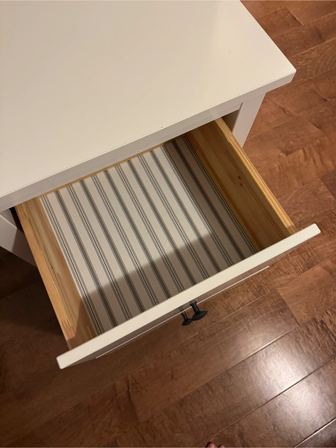 White Two-Drawer Bedside Table - photo 2